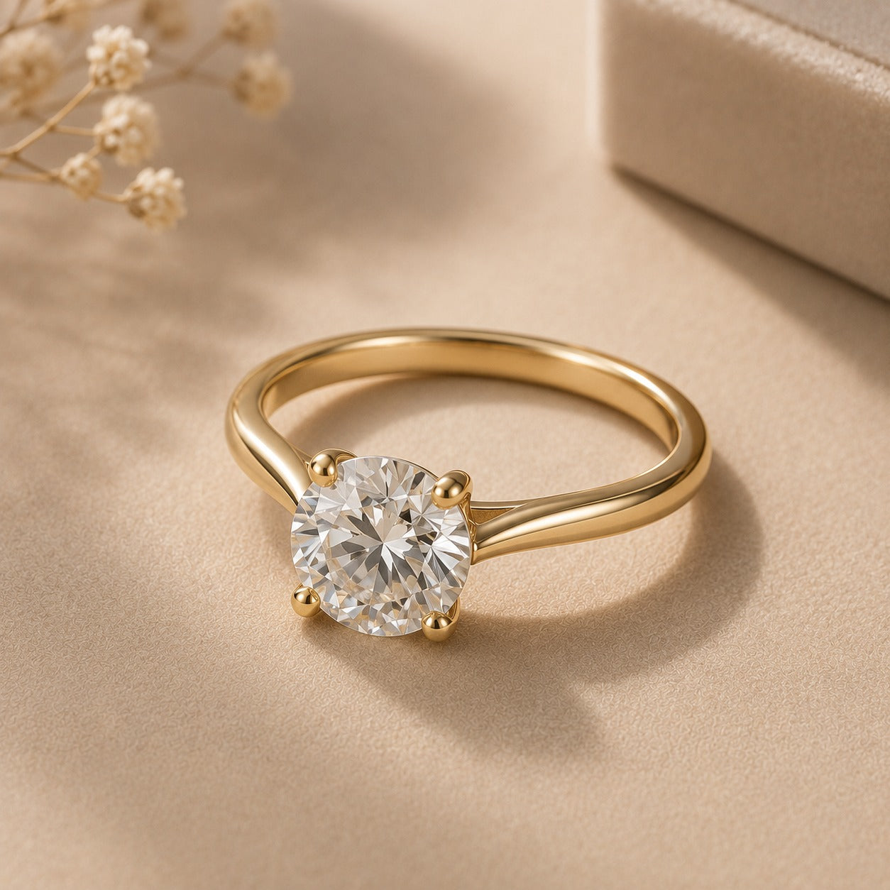 Elegant Gold Solitaire Ring